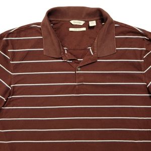 Calvin Klein Liquid Soft Brown Polo Men's Sz L